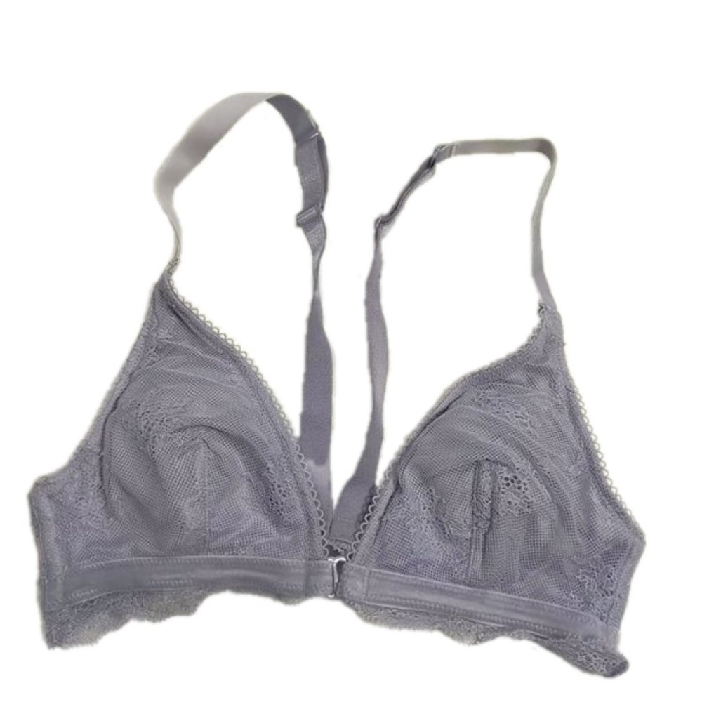 Victoria's Secret Bralette Purple Lace Snap Front